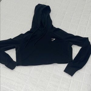Gymshark Black Cropped Sweatshirt